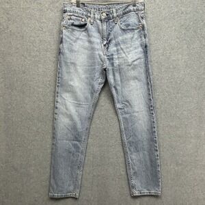 Levis 502 Size 32x32 (actual 32x29.5) Mid Rise Light Wash Straight Leg Stretch